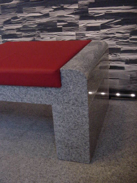 bespoke polished granite reception furniture